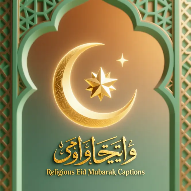 Religious Eid Mubarak CaptionsΒ