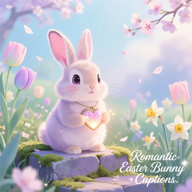 Romantic Easter Bunny Captions