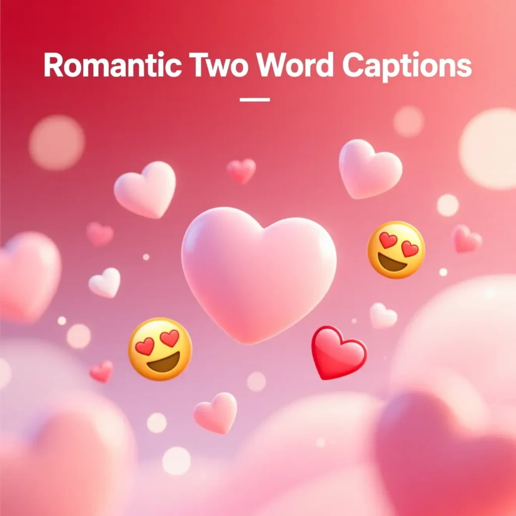 Romantic Two Word Captions