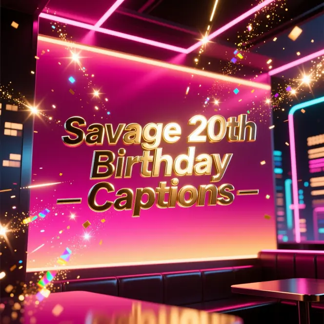 Savage 20th Birthday Captions