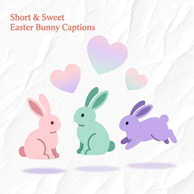  Short & Sweet Easter Bunny Captions 