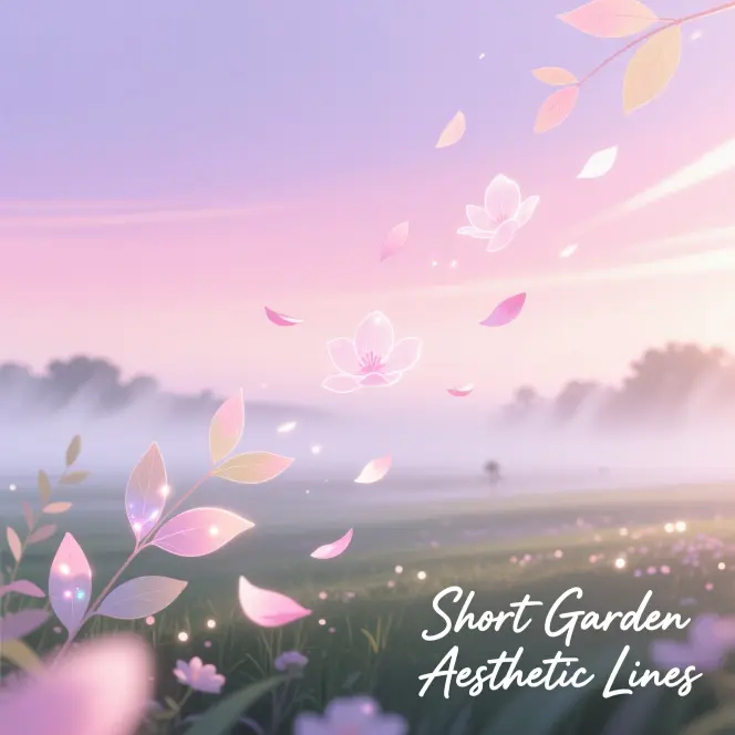 Short Garden Aesthetic Lines