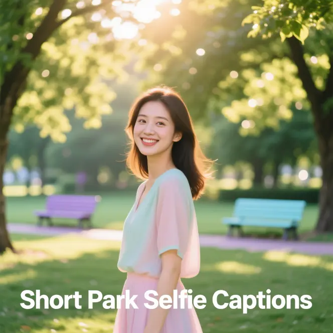 Short Park Selfie Captions