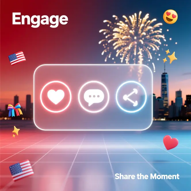 Social Media Engagement 4th of July Captions